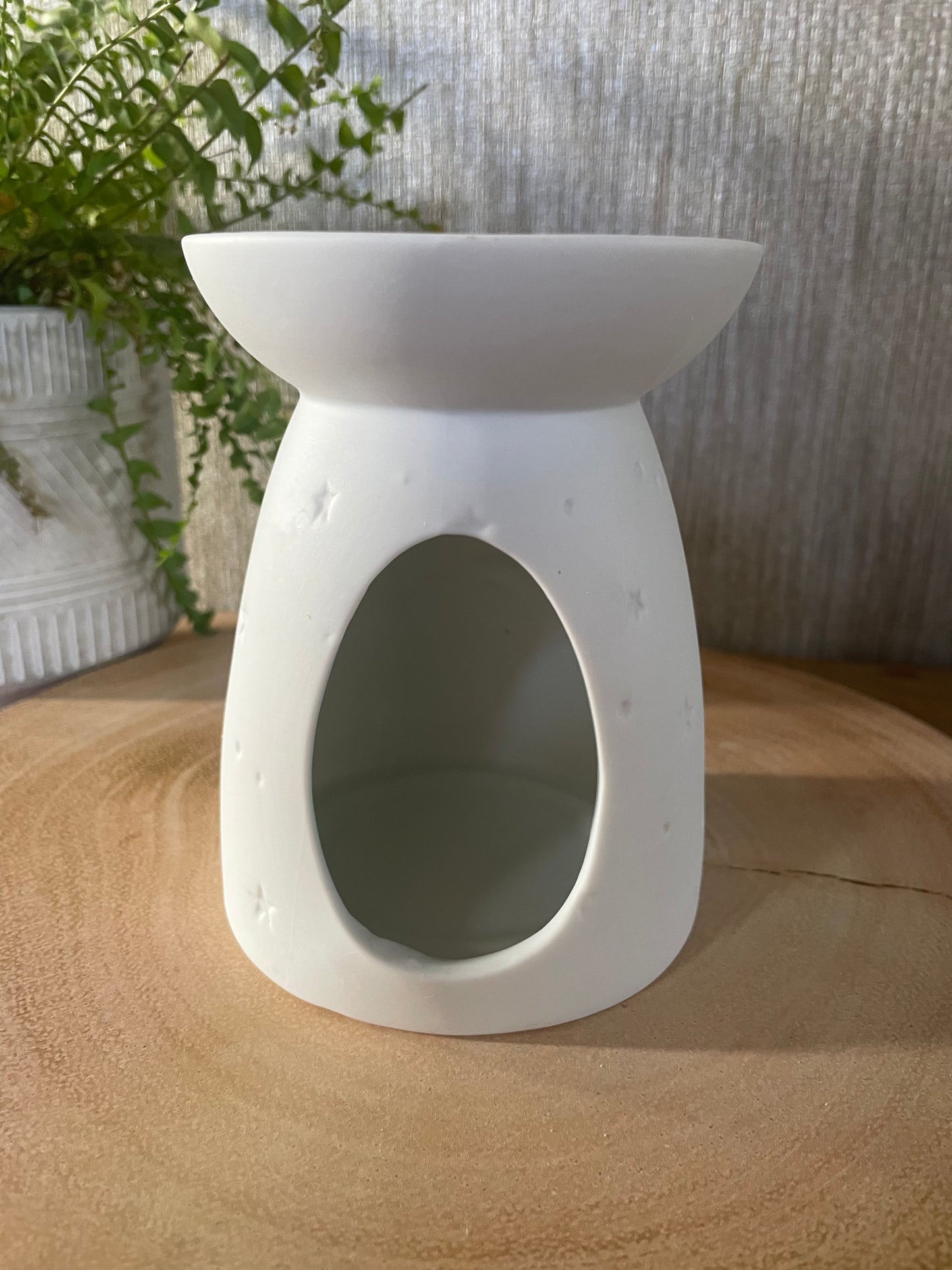 White Ceramic Angel Wings Wax Warmer