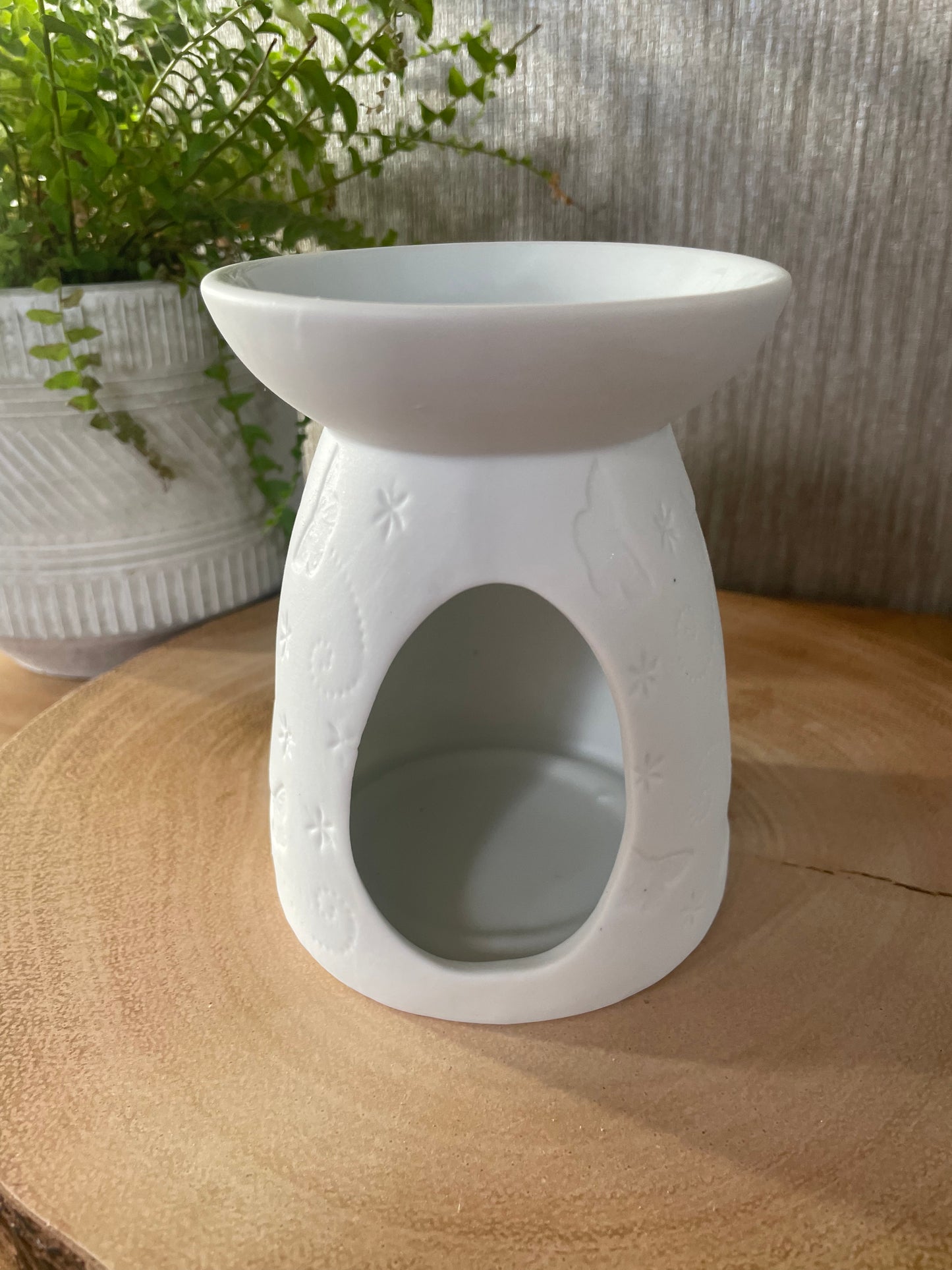 White Ceramic Butterfly Wax Warmer