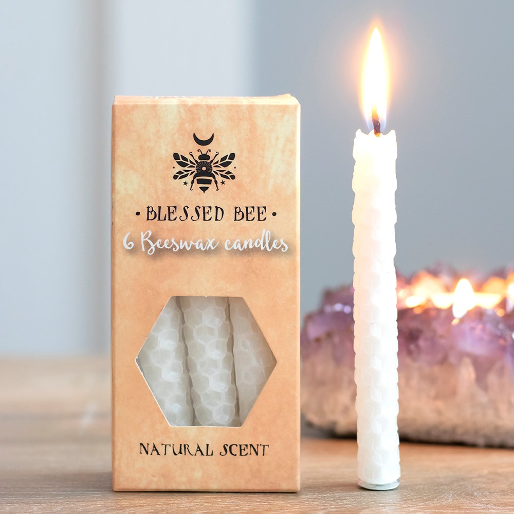 White Happiness Beeswax Candles