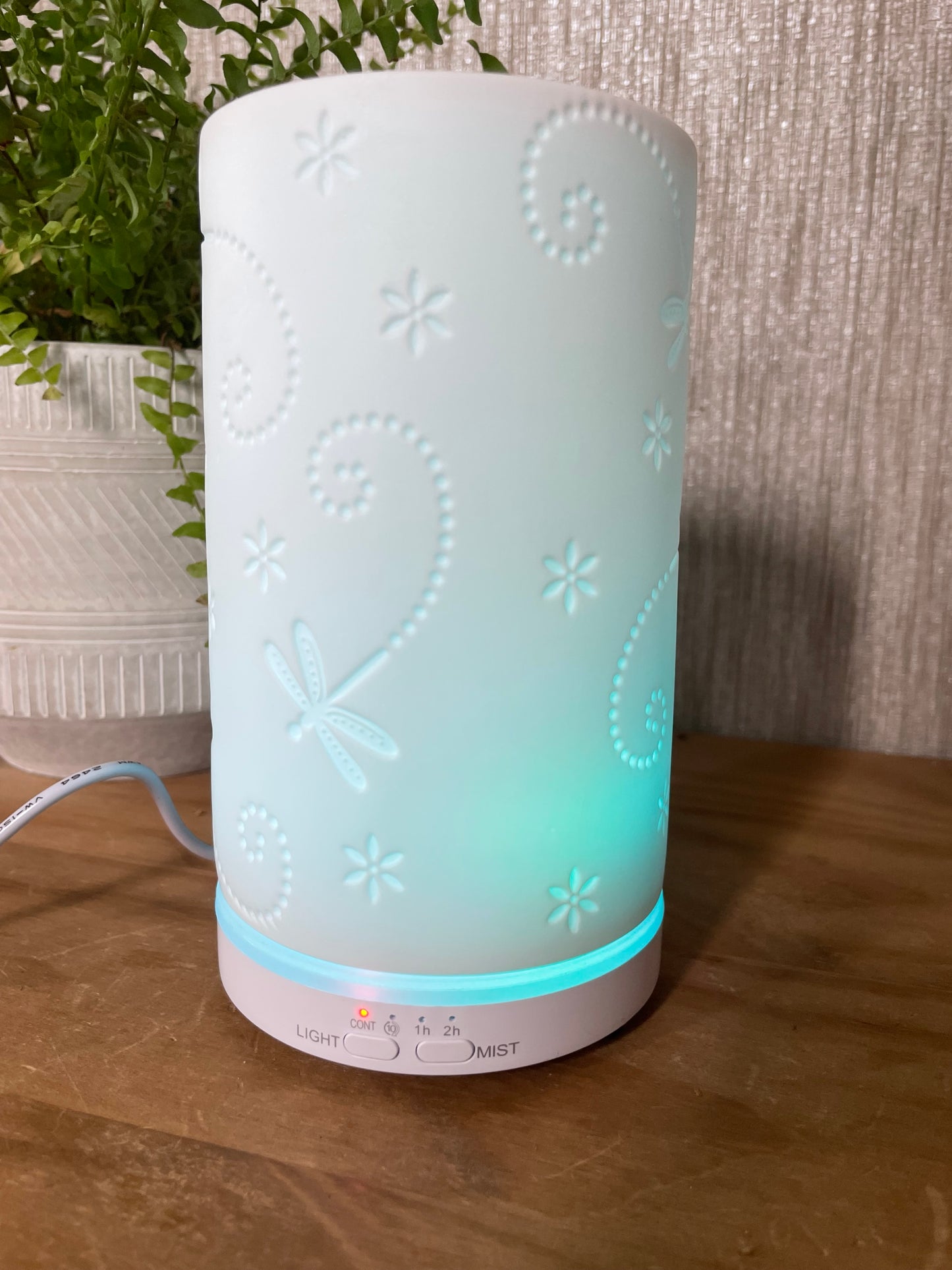 White Ceramic Dragonfly Electric Aroma Diffuser