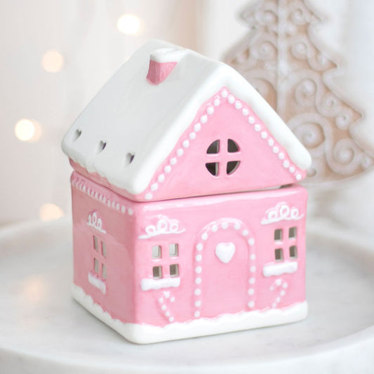 Pink Gingerbread House Wax Warmer